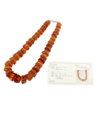 ネックレス 琥珀 11-20mm レディース