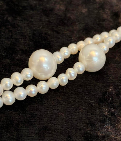 美品 2連ネックレス 淡水パール 4-10mm レディース