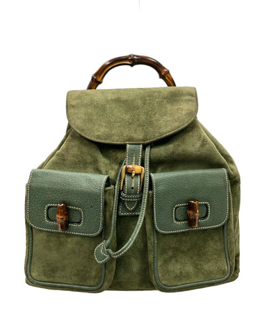 GUCCI スエード リュック バンブー 003 58 0016 レディース グッチ