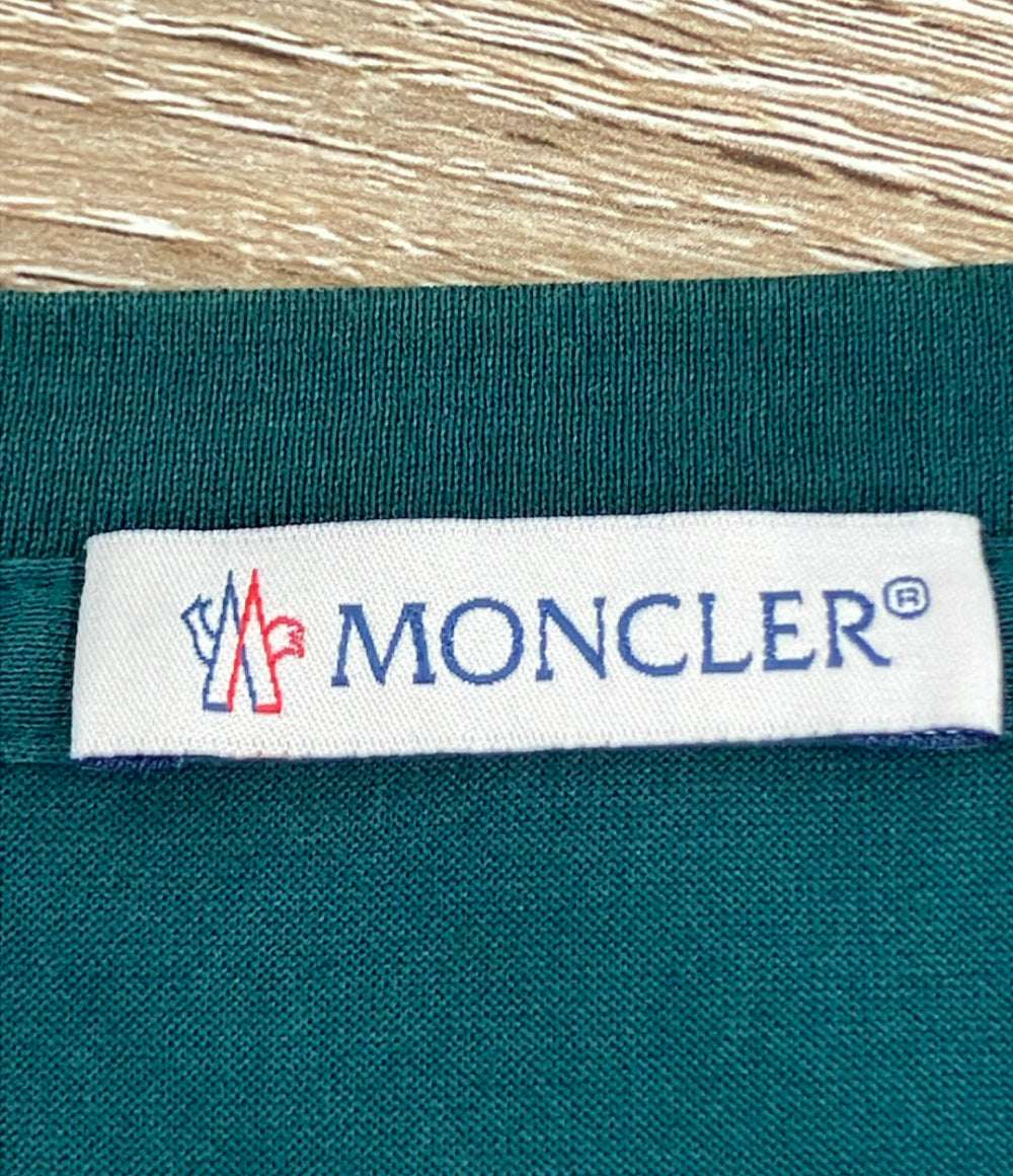 MONCLER 半袖Tシャツ グリーン ロゴ ワッペン インポート H20918C00026 メンズ SIZE XL モンクレール