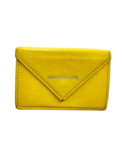 BALENCIAGA 三つ折り財布 レザー ペーパーミニ 391446 7155 レディース バレンシアガ