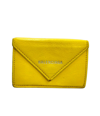 BALENCIAGA 三つ折り財布 レザー ペーパーミニ 391446 7155 レディース バレンシアガ