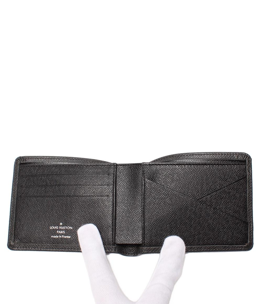 美品 ルイ・ヴィトン 二つ折り財布 ポルトフォイユ ミュルティプル タイガ M32809 メンズ LOUIS VUITTON