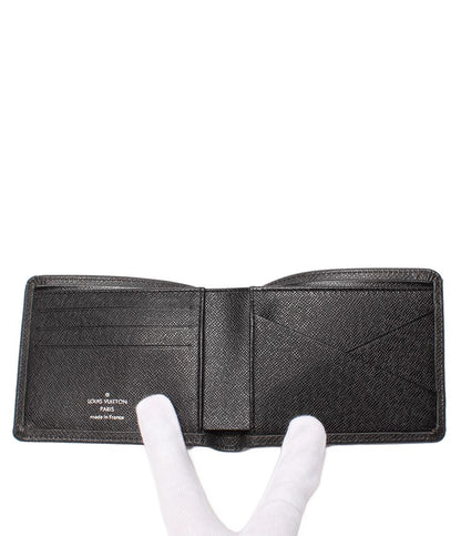 美品 ルイ・ヴィトン 二つ折り財布 ポルトフォイユ ミュルティプル タイガ M32809 メンズ LOUIS VUITTON