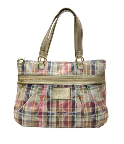 COACH トートバッグ 肩掛け チェック柄 シグネチャー F21956 レディース コーチ