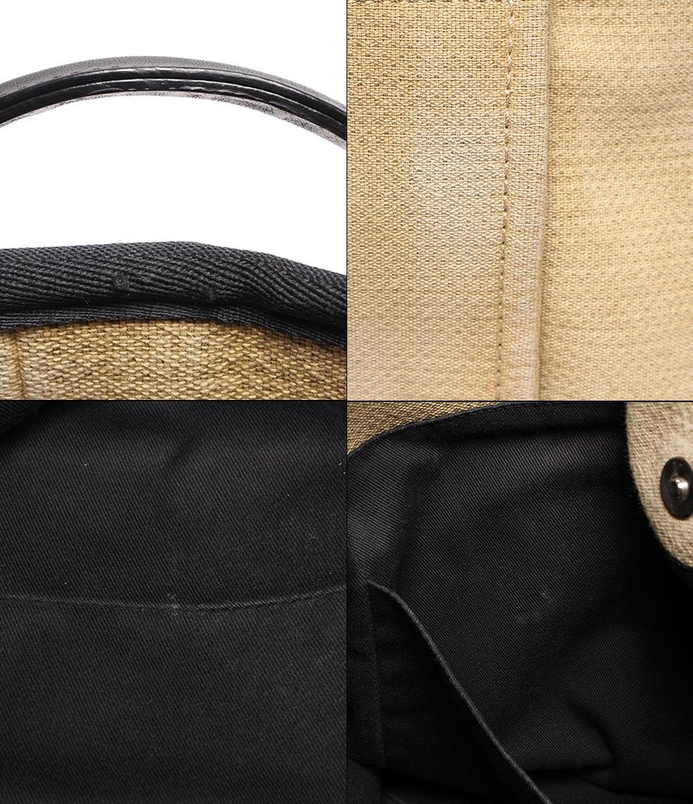 シャネル トートバッグ ショルダーバッグ シルバー金具 ドーヴィルトート キャンバス   レザー レディース CHANEL