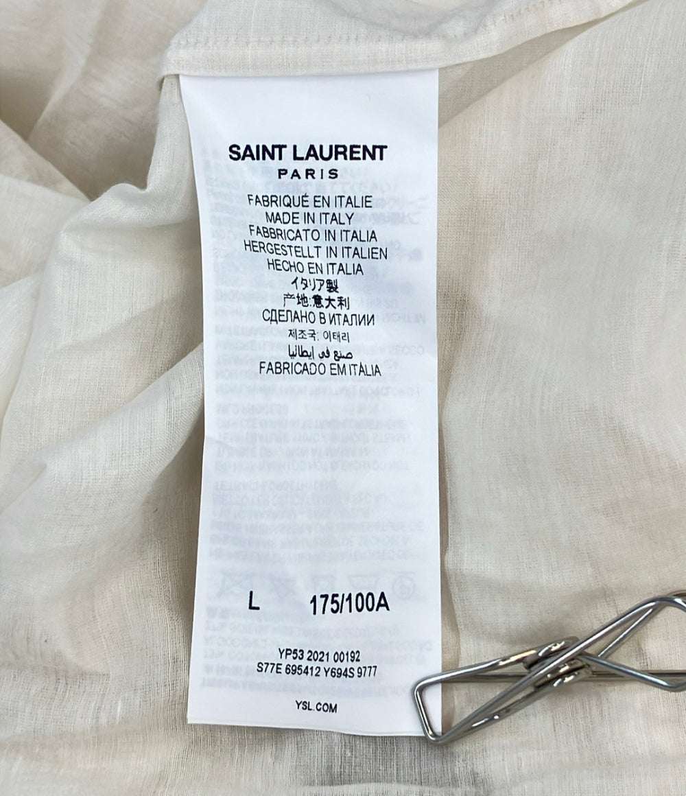 SAINT LAURENT PARIS 長袖ブラウス コットン×シルク 21SS 695412 レディース SIZE L サンローランパリ