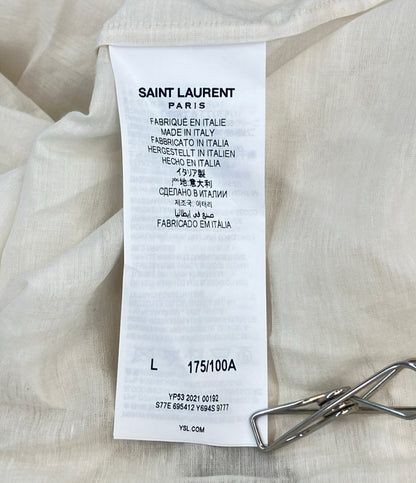 SAINT LAURENT PARIS 長袖ブラウス コットン×シルク 21SS 695412 レディース SIZE L サンローランパリ