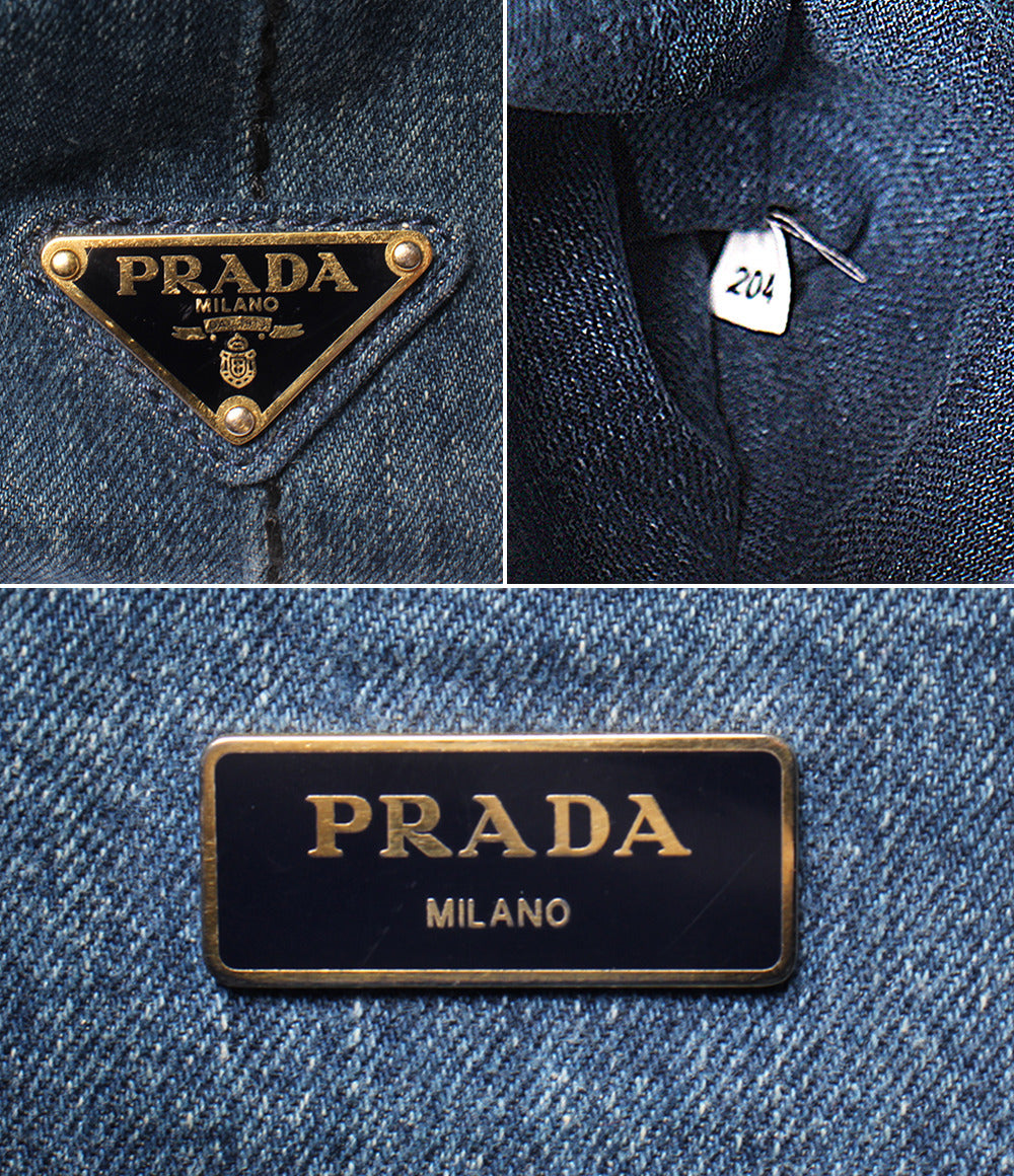 PRADA ハンドバッグ ミニトートバッグ デニム カナパ 1BG439 レディース プラダ