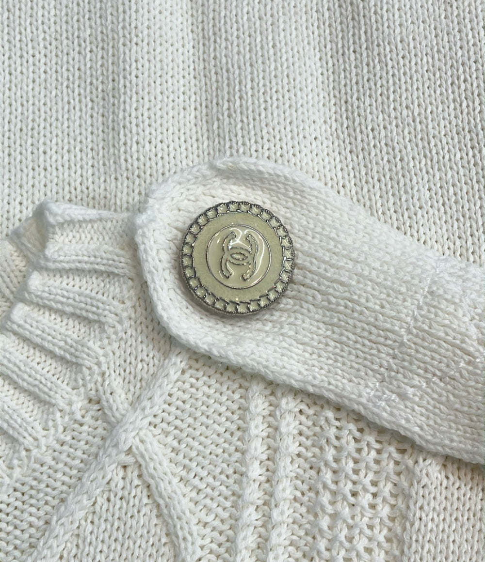 CHANEL 長袖 ココマークボタン コットンニット P53666K06997 レディース SIZE 40 (S) シャネル