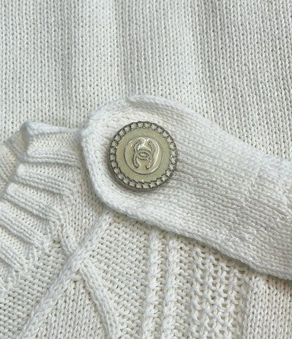 CHANEL 長袖 ココマークボタン コットンニット P53666K06997 レディース SIZE 40 (S) シャネル