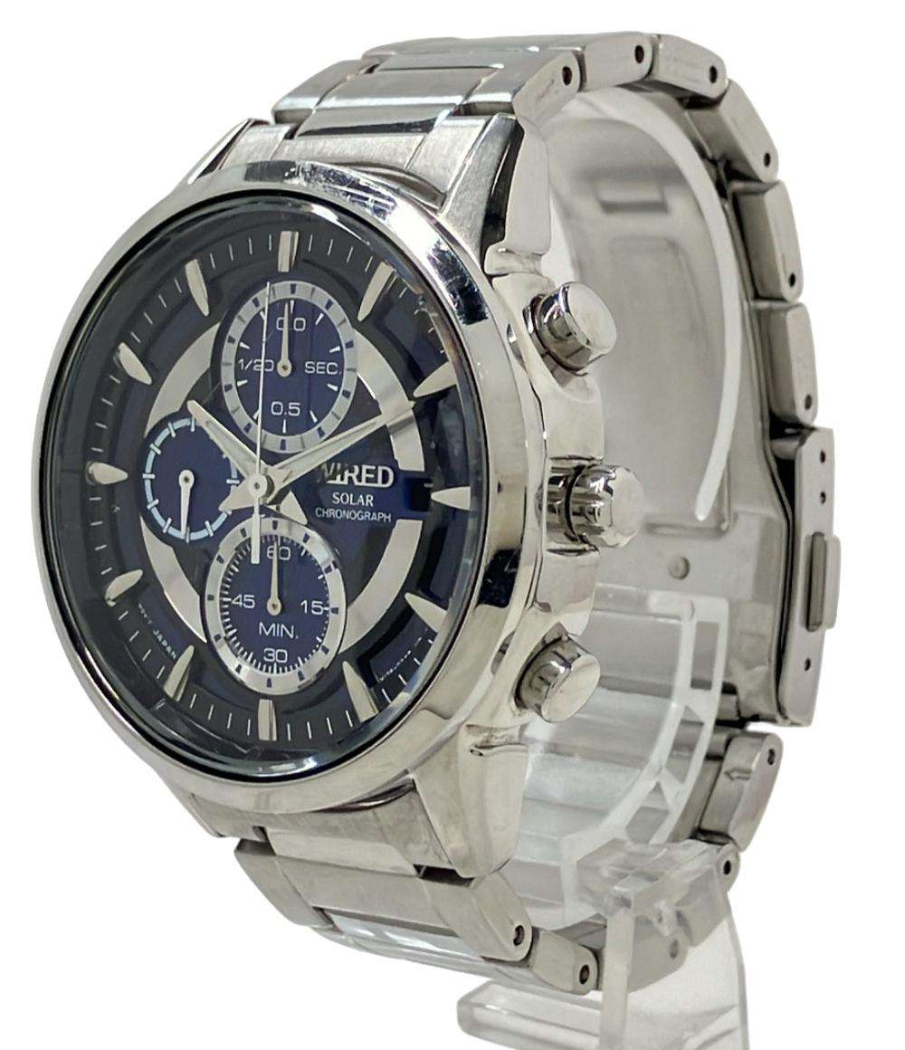 セイコー 腕時計 WIRED ワイアード ソーラー ブルー V176-0AK0 メンズ SEIKO