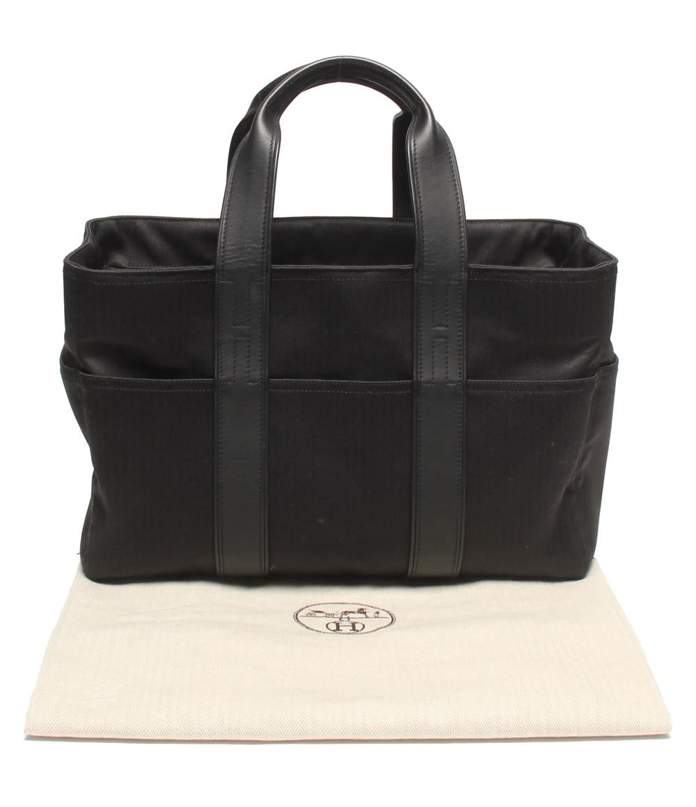 美品 HERMES トートバッグ ハンドバッグ シルバー金具 アカプルコMM トワルシェブロン レディース エルメス