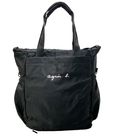 美品 agnes b. トートバッグ リュック マザーズバッグ 2WAY ナイロン レディース アニエスベー