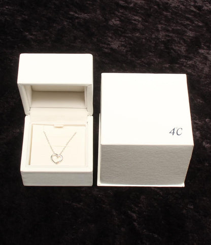 美品 ヨンドシー ネックレス SV ハートモチーフ レディース 4℃