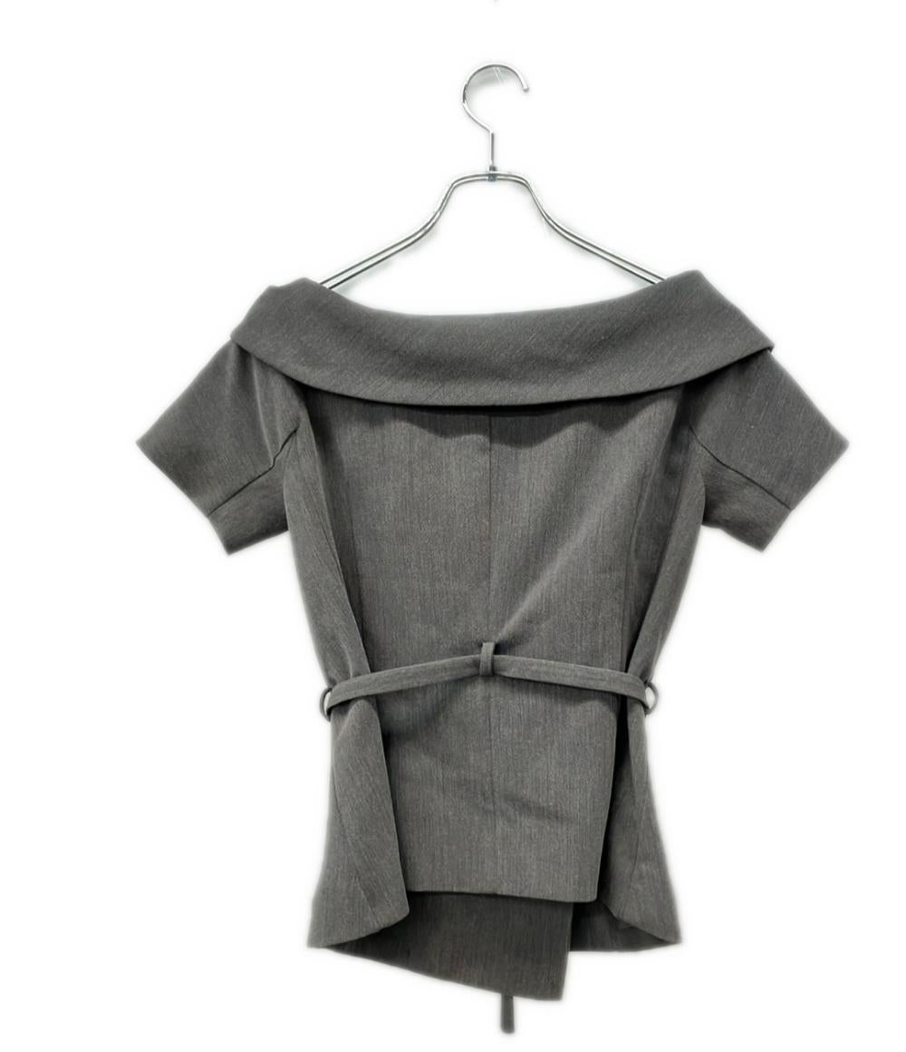 polaura 半袖 ショルカラーダブルボタンジャケット レディース SIZE F (M) ポローラ