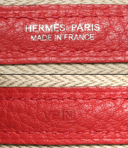 HERMES トートバッグ ハンドバッグ □N刻印 シルバー金具 ガーデンパーティPM 36 トリヨンクレマンス レディース エルメス