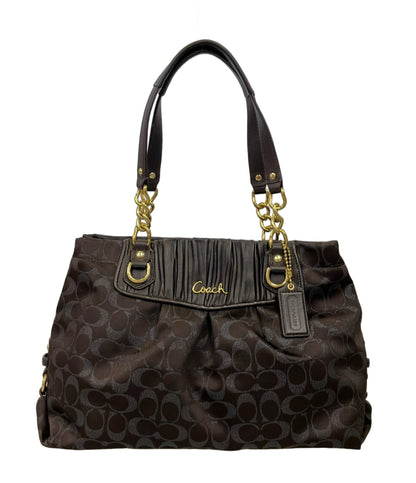 美品 COACH トートバッグ ショルダーバッグ 肩掛け シグネチャー F17645 レディース コーチ