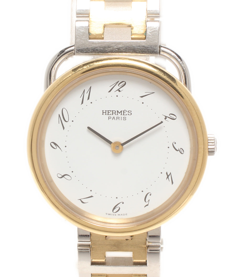 HERMES 腕時計 クオーツ ホワイト レディース メンズ エルメス