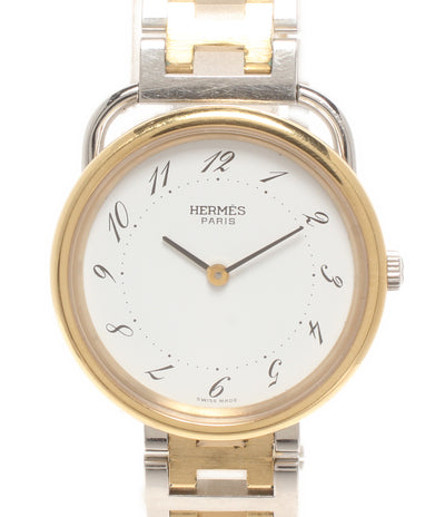 HERMES 腕時計 クオーツ ホワイト レディース メンズ エルメス