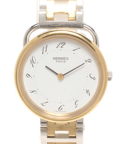 HERMES 腕時計 クオーツ ホワイト レディース メンズ エルメス