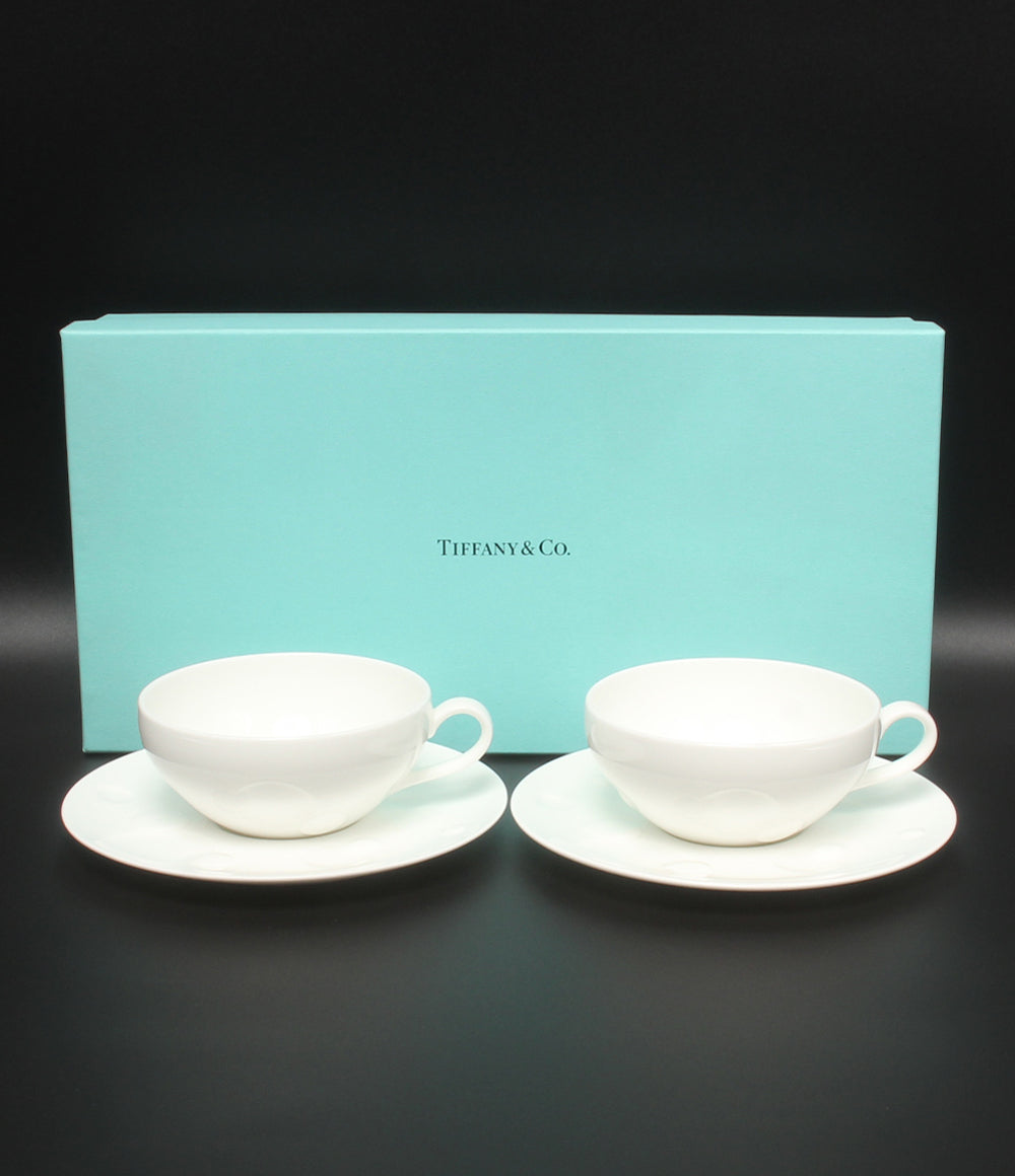 美品 Tiffany & Co. カップ＆ソーサー 2客セット ペア ムーン ティファニー