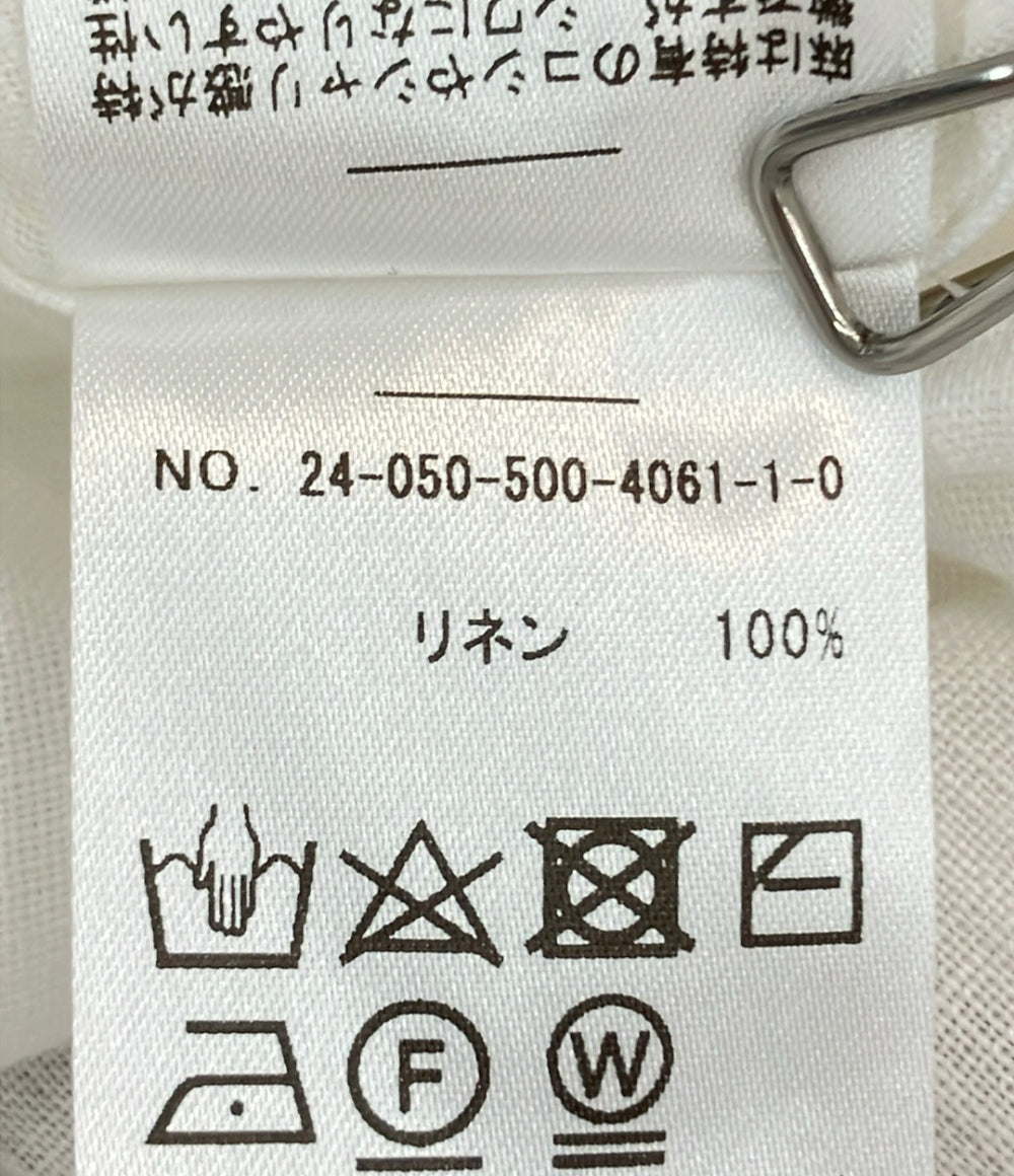 美品 Deuxieme Classe リネンウォッシュシャツ 24-050-500-4061-1-0 レディース SIZE F (M) ドゥーズィエムクラス