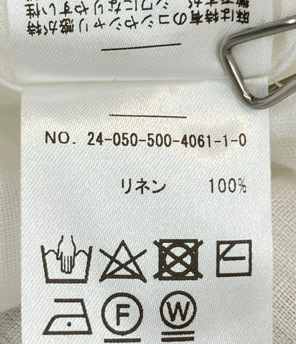 美品 Deuxieme Classe リネンウォッシュシャツ 24-050-500-4061-1-0 レディース SIZE F (M) ドゥーズィエムクラス