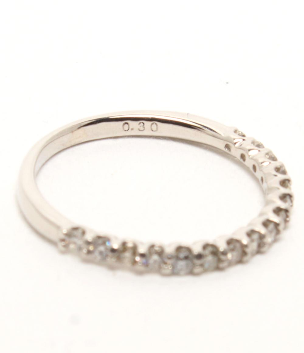 美品 リング 指輪 Pt900 ダイヤ 0.30ct ハーフエタニティ レディース SIZE 10号