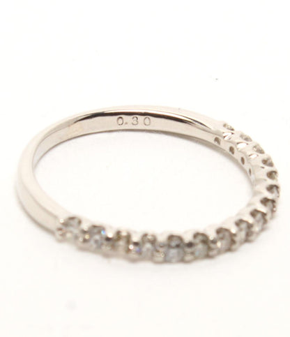 美品 リング 指輪 Pt900 ダイヤ 0.30ct ハーフエタニティ レディース SIZE 10号
