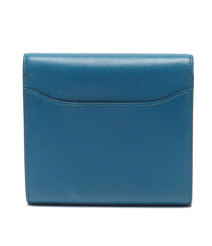 HERMES 財布 コンパクト財布 A刻印 シルバー金具 ボックスカーフ コンスタンス コンパクト レディース エルメス