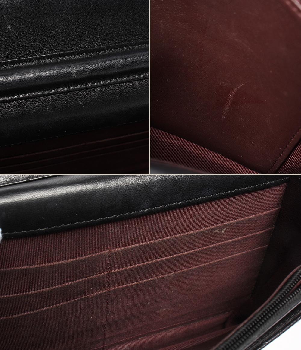 CHANEL チェーンショルダーバッグ チェーンショルダーウォレット ラムスキン シルバー金具 マトラッセ レディース シャネル