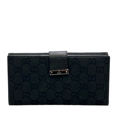 美品 GUCCI 二つ折り長財布 GGキャンバス 115092 2184 メンズ グッチ