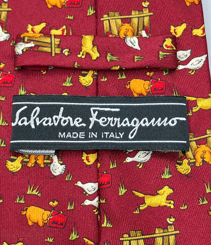 Salvatore Ferragamo ネクタイ シルク 100% メンズ サルヴァトーレフェラガモ