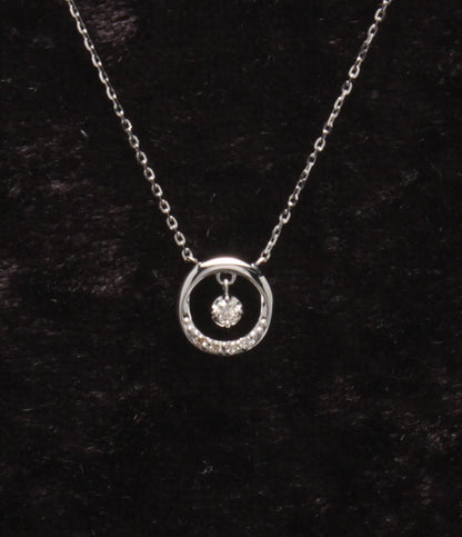 美品 カナルヨンドシー ネックレス K18WG ダイヤ レディース canal4℃