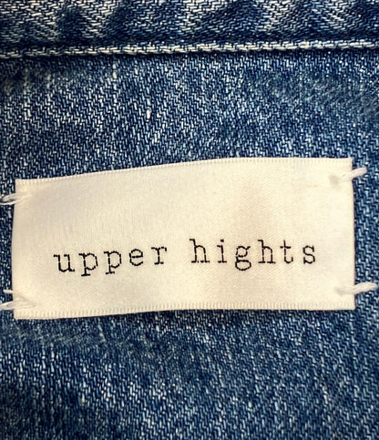 美品 Upper hights 長袖デニムシャツ ブラウス THE MORGAN MID BLUE 820917902MDB レディース SIZE 1 (S) アッパーハイツ