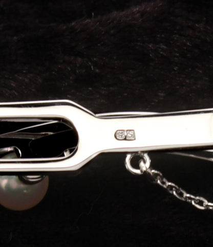 美品 MIKIMOTO タイバー タイピン SV パール 5.3mm メンズ ミキモト