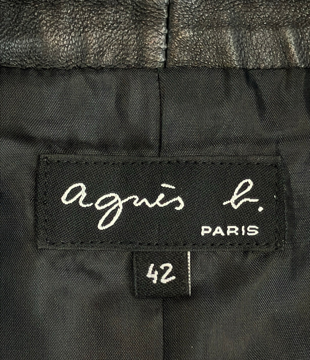 agnes b. ジープレザー スカート レディース SIZE 42 アニエスベー