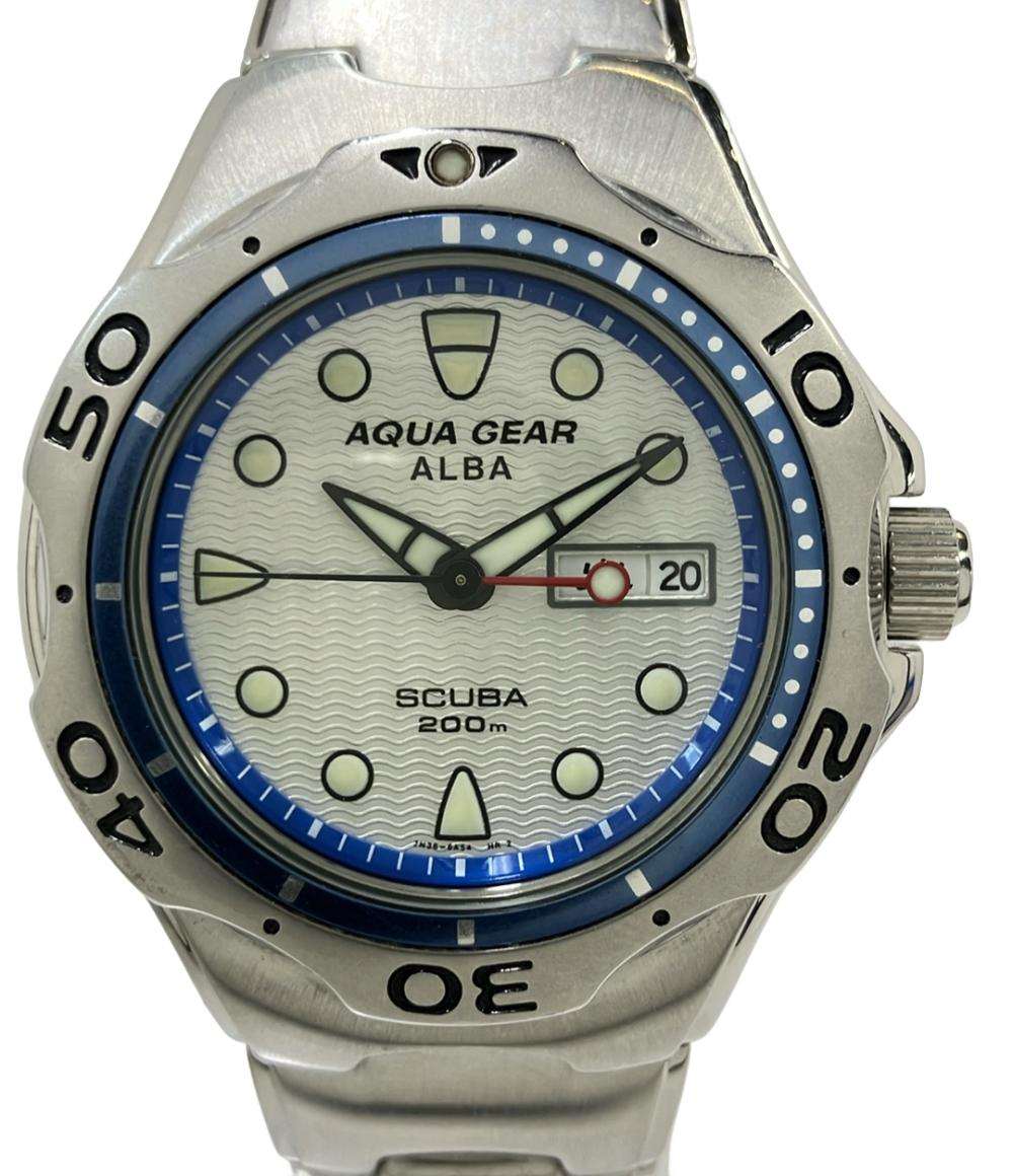 SEIKO 腕時計 アクアギア ALBA アルバ クオーツ シルバー 7N36-6A50 メンズ セイコー