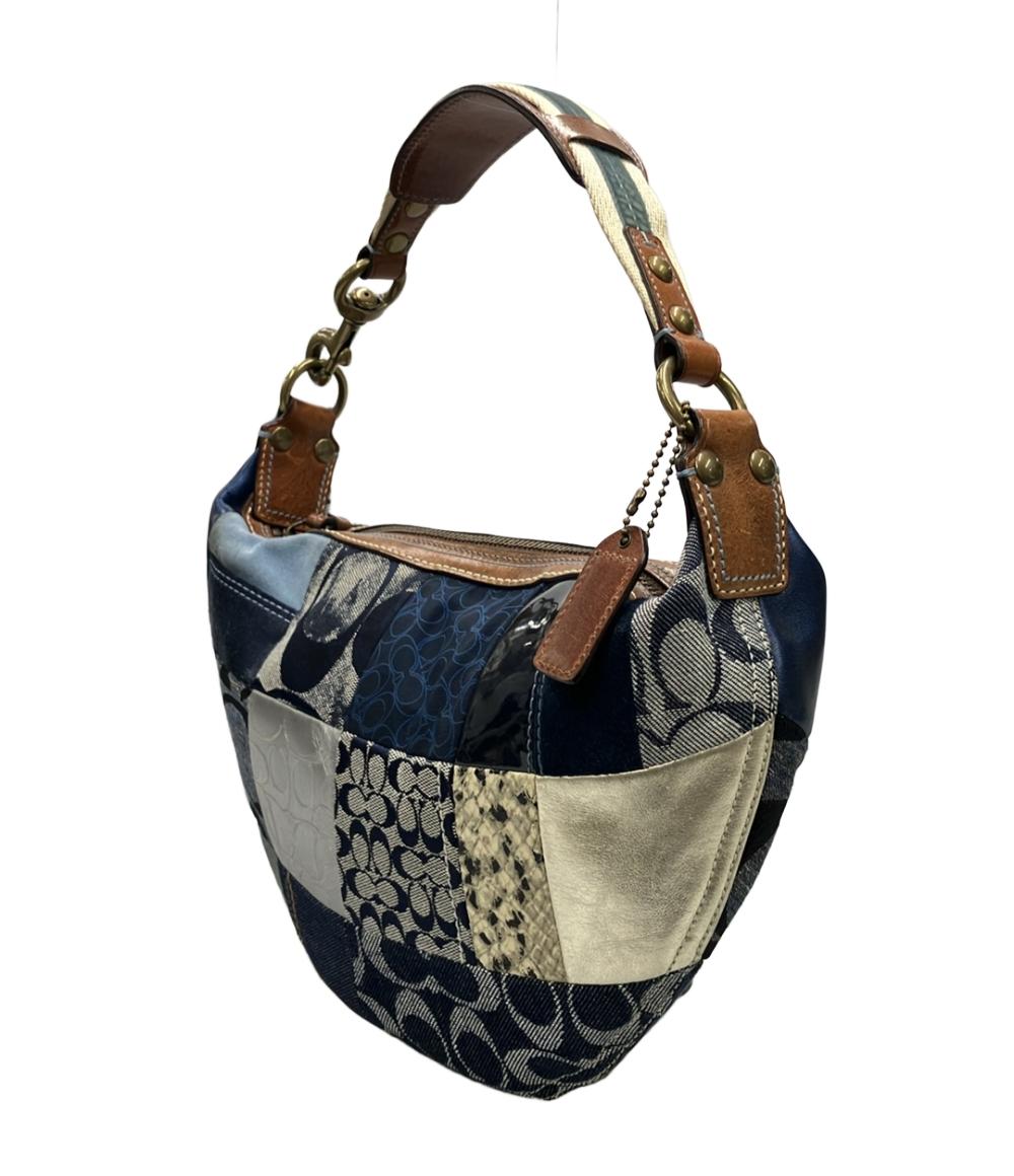 COACH ショルダーバッグ 肩掛け シグネチャー パッチワーク デニム 10019 レディース コーチ