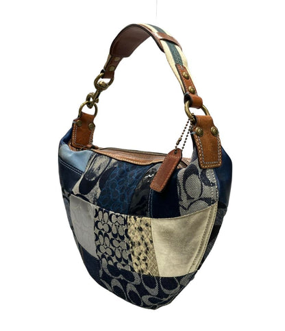 COACH ショルダーバッグ 肩掛け シグネチャー パッチワーク デニム 10019 レディース コーチ