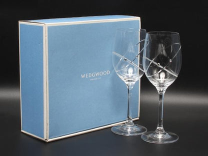 美品 WEDGWOOD ワイングラス 2点セット ペア プロミシス ウィズディスリング ウエッジウッド