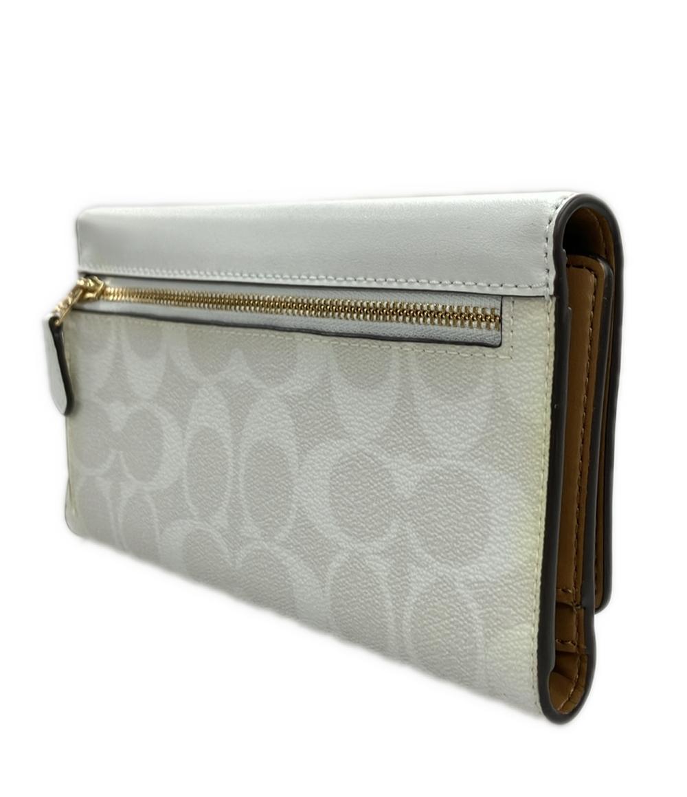 COACH 三つ折り長財布 PVC レザー シグネチャー 88024 レディース コーチ