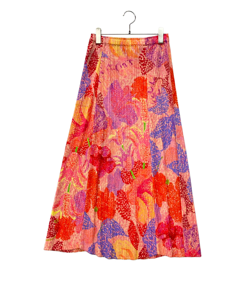 美品 PLEATS PLEASE ロングスカート FOGGY FOREST プリーツ PP61JG695 レディース SIZE 5 (L) プリーツプリーズ