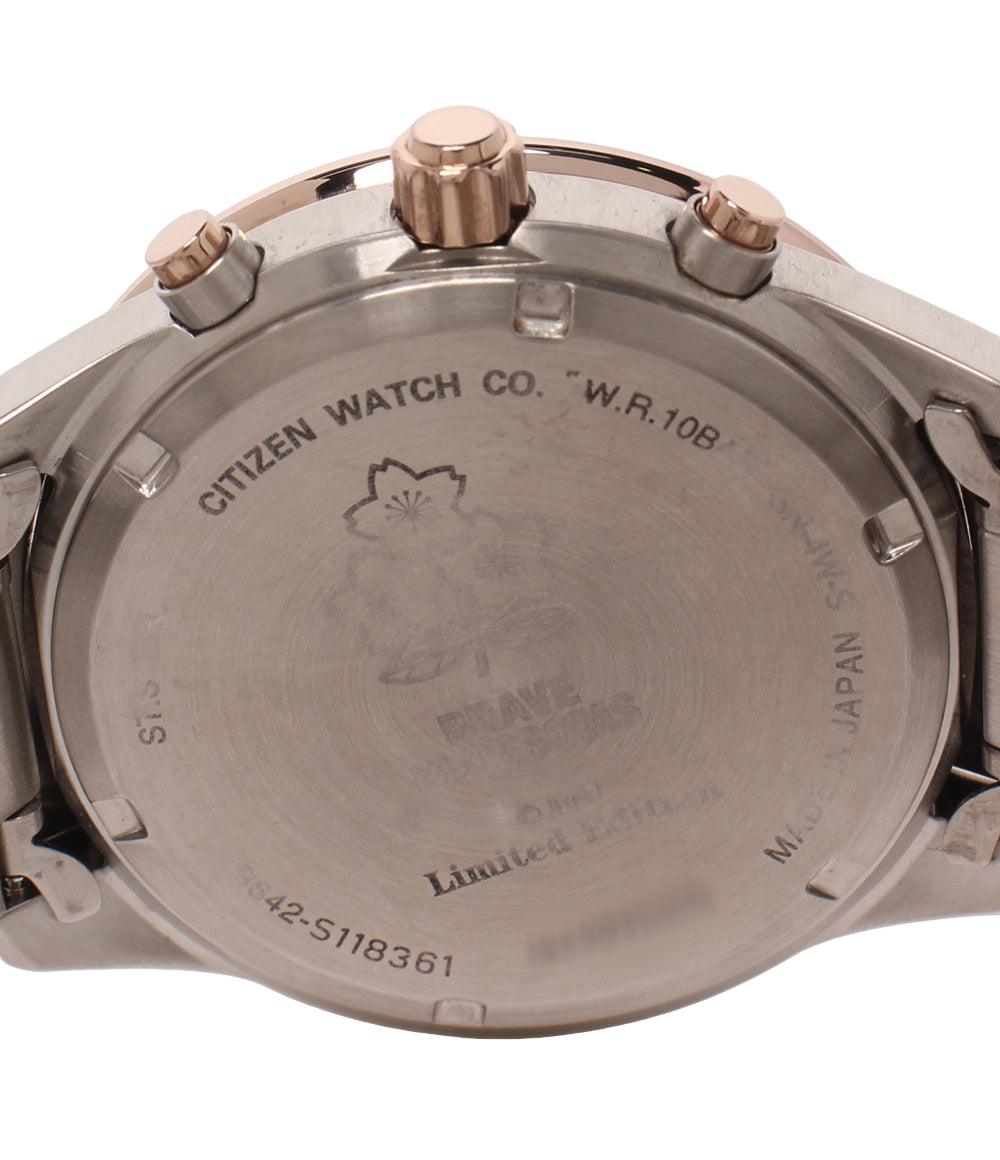 CITIZEN 腕時計 ラグビー日本代表の限定モデル BRAVE BLOSSOMS ソーラー ブラック B642-S118361 メンズ シチズン