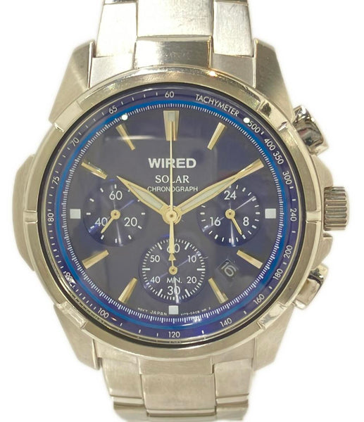 WIRED ソーラー 腕時計 ネイビー WIRED 腕時計 ソーラー ネイビー V175-0AB0 メンズ ワイアード