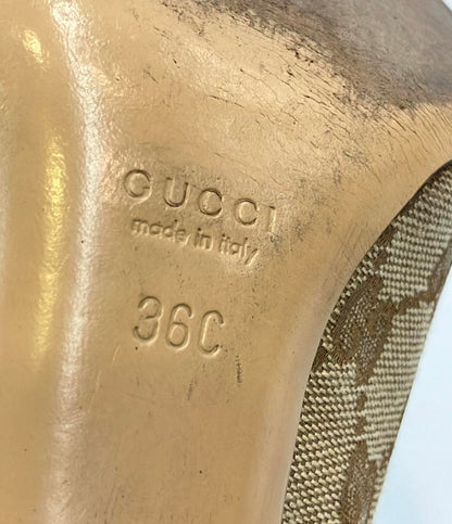 GUCCI パンプス GGキャンバス バンブーヒール レディース SIZE 36 C (23cm) グッチ