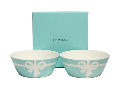 美品 TIFFANY&Co. ボウル 皿 2点セット 14cm ブルーボックス ティファニー