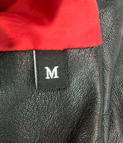 DIESEL レザージャケット ライダース シープ スキン 裏地レッド インポート メンズ SIZE M ディーゼル