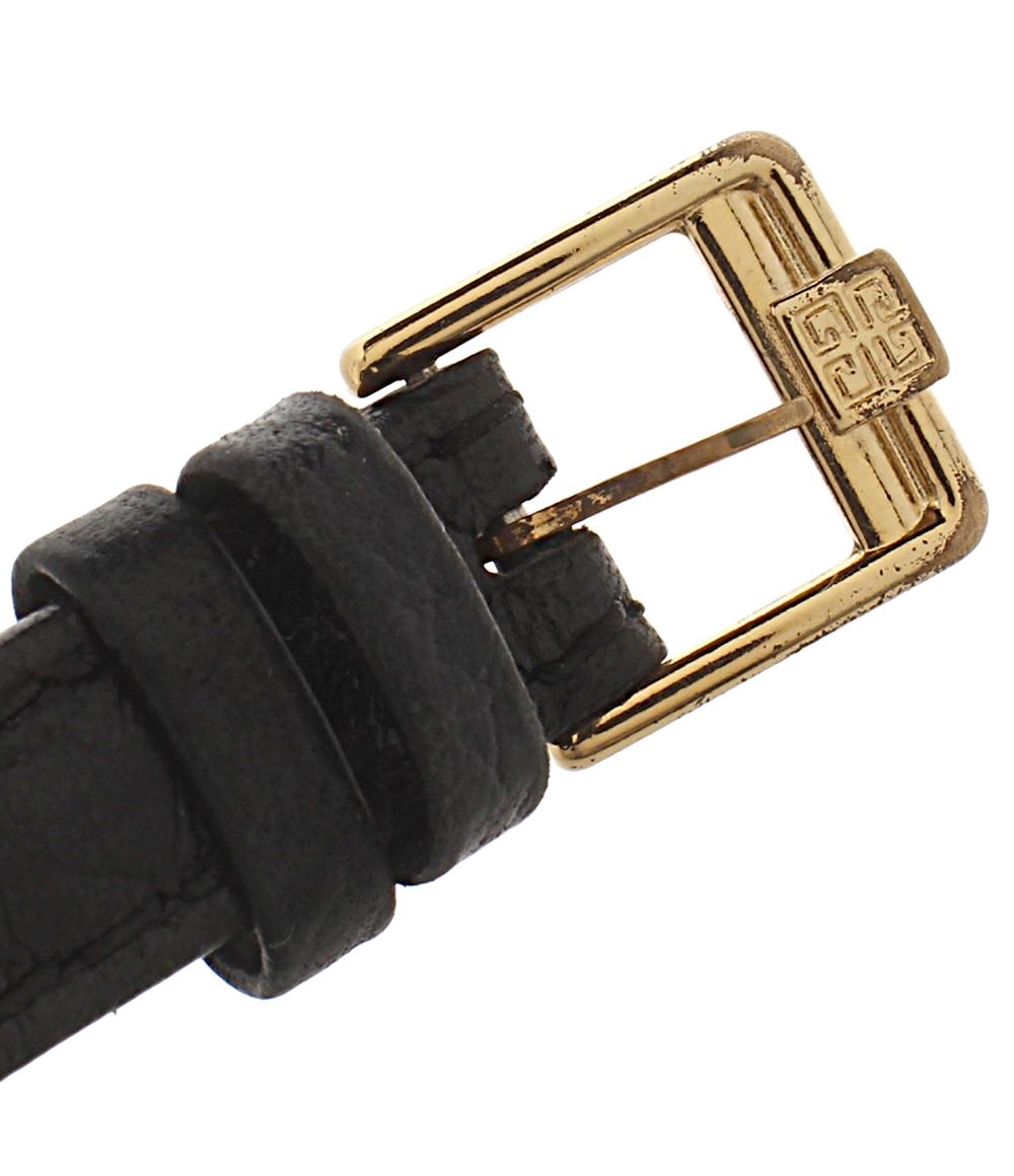 GIVENCHY 腕時計 K18 クオーツ ブラック レディース ジバンシィ